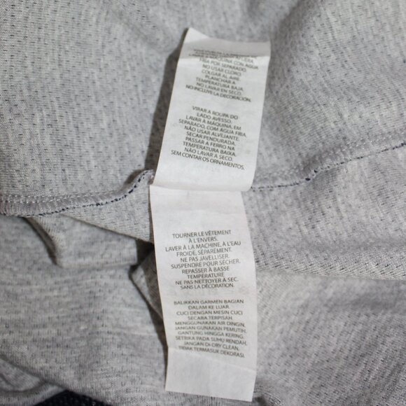 Armani Exchange 1/4" zip dark blue gray  hood pullover Men 's size Large - Picture 8 of 9